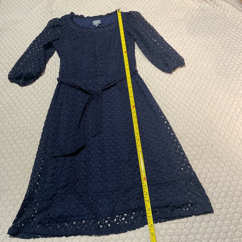 Rabbit Rabbit Rabbit Elegant Navy Lace Dress - Picture 6 of 8